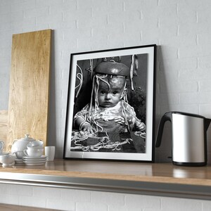 spaghetti print, funny wall art, italian print, kids room decor, pasta poster, kitchen wall decor, digital download, dinning room decor, spaghetti poster, funny poster, pasta print, eating spaghetti, restaurant decor