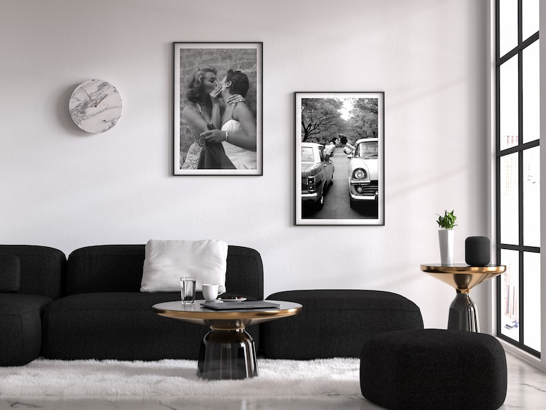 lesbian poster	kiss poster	lesbian print	lesbian photo	lesbian wall art	human rights	lesbian decor	girls kissing print	vintage poster	black and white	lesbian couple gift	feminine poster	funny bar decor