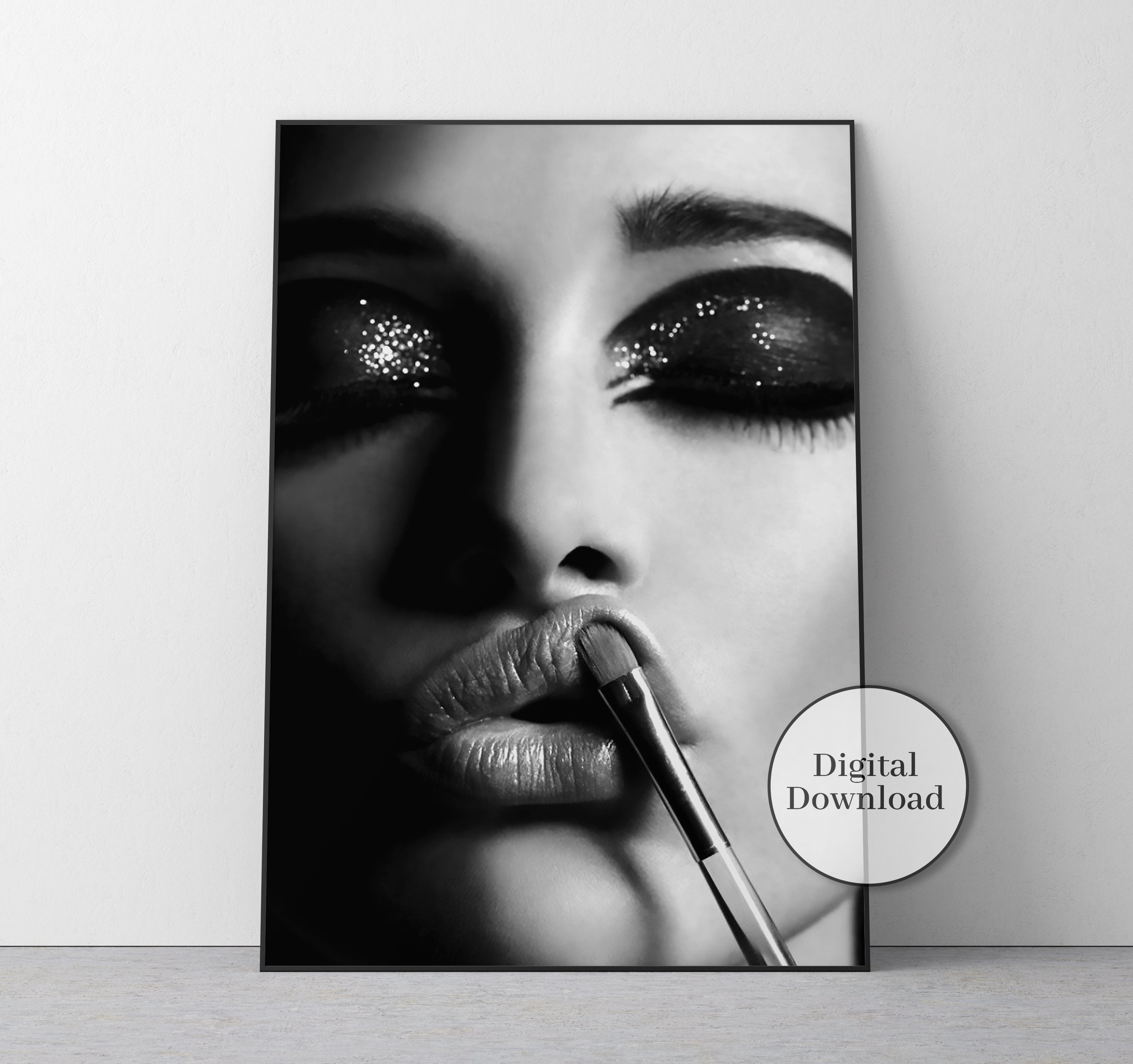 Glamorous Woman Makeup Poster, Vintage Fashion Print (digital Download ...