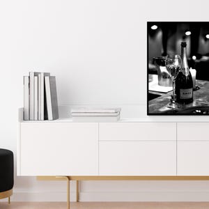 champagne poster,  bar poster, black and white, bar cart print, alcohol wall art, digital download, home bar decor, champagne wall art, champagne print, alcohol prints, vintage bar poster, bar wall art, cocktail wall art