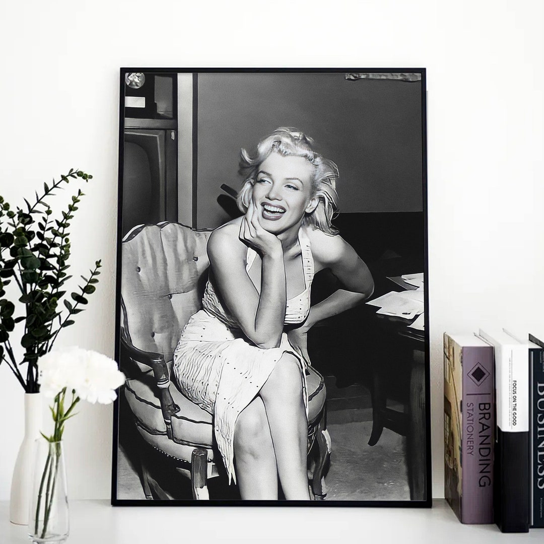 Marilyn Monroe Black and White Vintage Movie Poster (digital Print) - Etsy