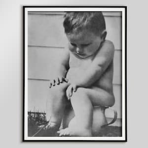 Baby auf Toilette Poster, Badezimmer Wanddekor, lustiger Badezimmer Druck, Toilettendekor, lustiger Baby-Druck, Bauernhaus Badezimmer, Kinder Badezimmer Wandkunst