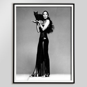 Vintage Cher Poster Black and White Feminist Wall Art Fashion Photography