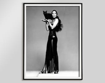 Vintage Cher Poster Black and White Feminist Wall Art Fashion Photography
