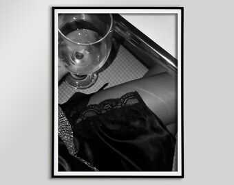 Mid Century Bar Cart Print: Retro Cocktail Poster (Digital Download)