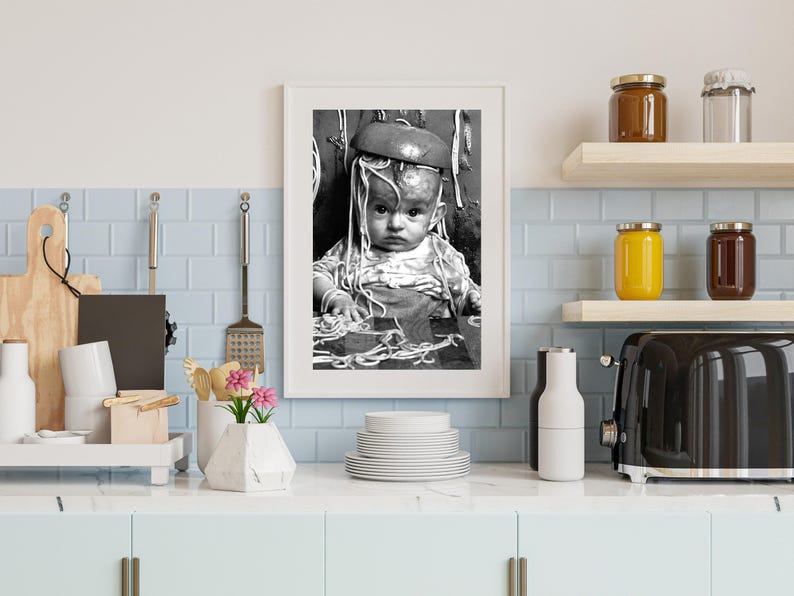 spaghetti print, funny wall art, italian print, kids room decor, pasta poster, kitchen wall decor, digital download, dinning room decor, spaghetti poster, funny poster, pasta print, eating spaghetti, restaurant decor
