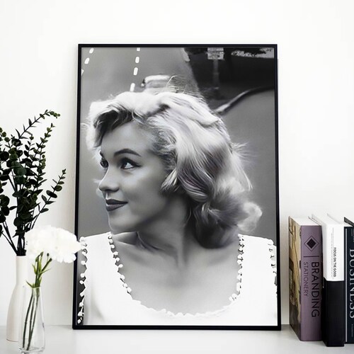 Marilyn Monroe Hotel Poster Vintage Black and White Print Etsy