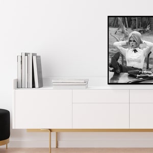 brigitte bardot, smoking poster, black and white, poster print, wall art, vintage poster, feminist print, fashion photography, teen girl room decor, girly wall art, feminine decor, teen girl wall decor, vintage photography