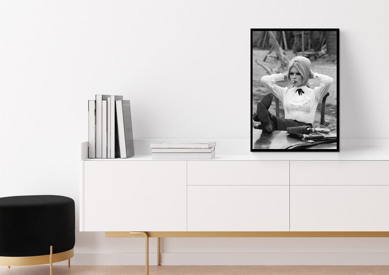 brigitte bardot, smoking poster, black and white, poster print, wall art, vintage poster, feminist print, fashion photography, teen girl room decor, girly wall art, feminine decor, teen girl wall decor, vintage photography