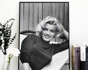 Póster vintage de la película Marilyn Monroe - Lienzo decorativo para el hogar - Láminas del Hollywood clásico - Póster feminista