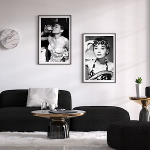 eartha kitt, eartha kitt print, woman drinking print, black and white, vintage photography, feminist poster, printable wall art, retro music poster, room decor, vintage fashion, retro wall art, feminist print, luxury prints