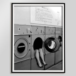 Funny Laundry Room Print, High Heel Washing Machine, Feminist Wall Art (Digital Download)