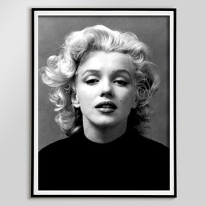 Marilyn Monroe Poster, 1950, Black and White, Fashion Print, Old Hollywood Decor, Marilyn Monroe Print, Retro Wall Art, Vintage Movie Poster