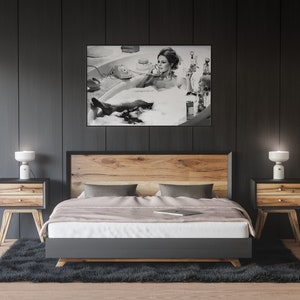 brigitte bardot, poster print, vintage poster, black and white, photography print, bathroom wall decor, bardot print, feminist wall art, sexy poster, bathroom prints, bathroom wall art, fashion prints, vintage home decor