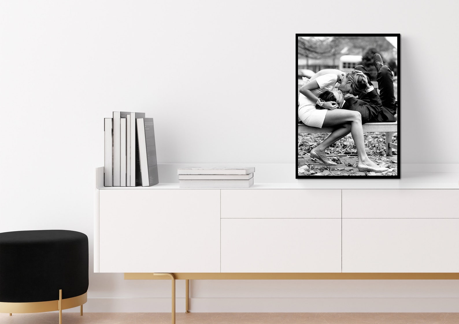 Vintage Kissing Couple Wall Art Print Love Poster Vintage Etsy