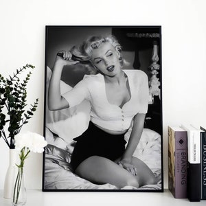 Marilyn Monroe Movie Poster, Vintage Wall Art, Marilyn Monroe Prints, Feminist Poster, Bedroom Wall Decor, Classic Movie, Monroe Gifts