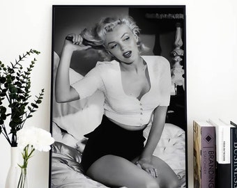 Marilyn Monroe Movie Poster, Vintage Wall Art, Marilyn Monroe Prints, Feminist Poster, Bedroom Wall Decor, Classic Movie, Monroe Gifts