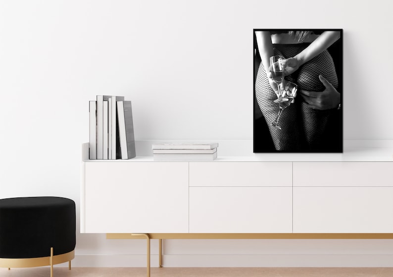 romance print, bar print, black and white, woman drinking wine, wine poster, sexy wall art, bar cart print, teen girl room decor, romantic couple, romantic wall art, bar cart wall art, bar wall art, sexy bar decor