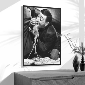 spaghetti poster, black and white, vintage poster, pasta print, antique photo, kitchen wall art, restaurant decor, digital download, spaghetti print, pasta poster, italian print, photo print, vintage photo