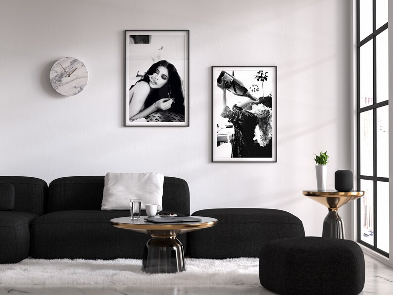 Feminist Print, Women Drinking Poster, Teen Girl Room Decor, Funny Prints, Black and White, Vintage Poster, Bar Decor, Alcohol Wall Art