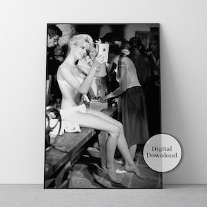 brigitte bardot, fashion photography, black and white, brigitte bardot, poster print, makeup room decor, vintage movie poster, glam wall art, fashion print, old hollywood decor, vintage photography, beauty room decor, dressing room decor