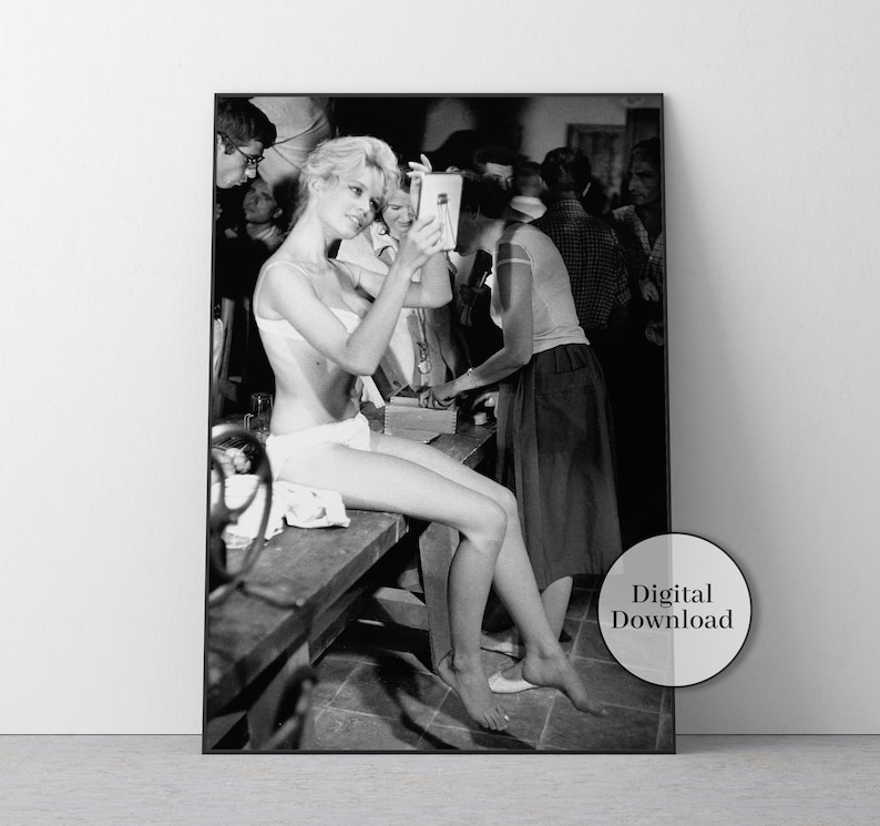 brigitte bardot, fashion photography, black and white, brigitte bardot, poster print, makeup room decor, vintage movie poster, glam wall art, fashion print, old hollywood decor, vintage photography, beauty room decor, dressing room decor
