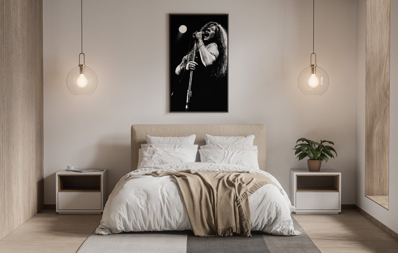 Janis Joplin Concert, Vintage Black and White Photo Print (digital ...