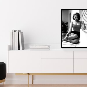 sophia loren poster, black and white, photo print, vintage poster, retro wall art, old hollywood decor, digital download, fashion wall decor, sophia loren print, sophia loren photo, vintage photography, hollywood divas, glamorous photos