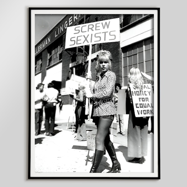 Womens Suffrage Poster, Black and White, Vintage Photography, Womens Right, Feminist Print, Equality Poster, Antique Photo, Digital Download