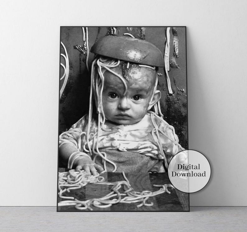 spaghetti print, funny wall art, italian print, kids room decor, pasta poster, kitchen wall decor, digital download, dinning room decor, spaghetti poster, funny poster, pasta print, eating spaghetti, restaurant decor