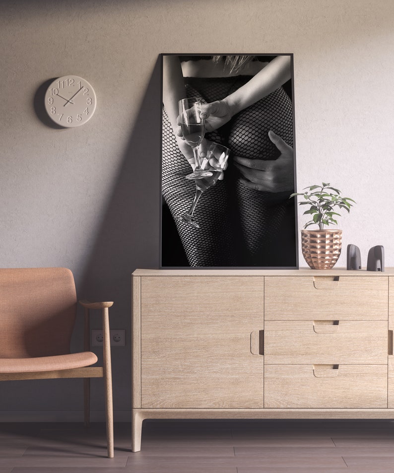 romance print, bar print, black and white, woman drinking wine, wine poster, sexy wall art, bar cart print, teen girl room decor, romantic couple, romantic wall art, bar cart wall art, bar wall art, sexy bar decor