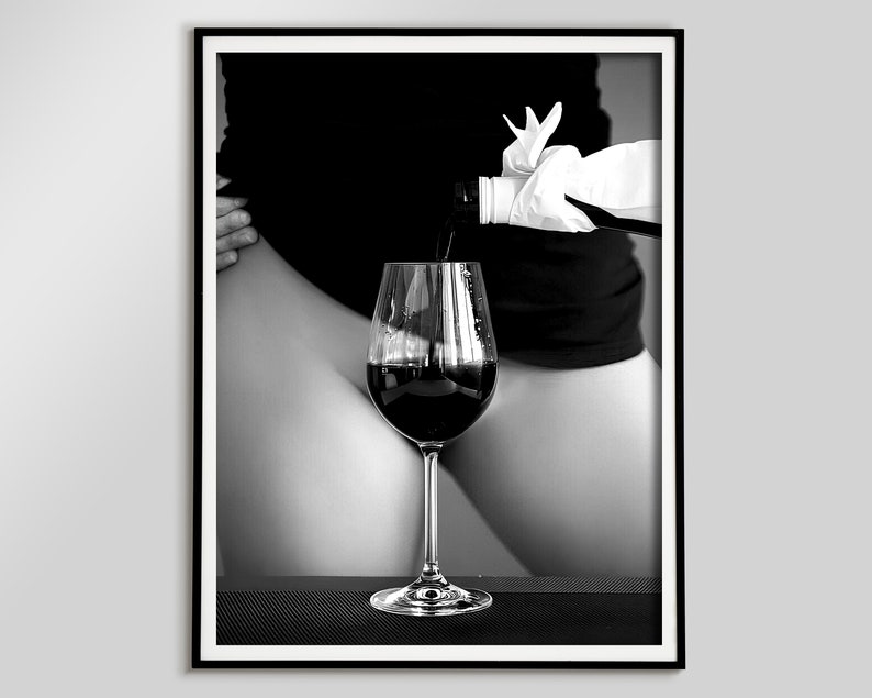 vintage wine poster, black and white, fine art print, wine wall art, digital download, cocktail wall art, bar cart print, digital download, wine print, vintage bar print, woman drinking wine, wine art print, wine bar decor