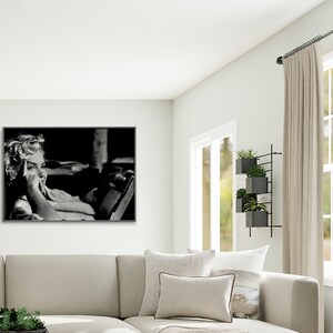 Vintage Marilyn Monroe Poster, Fashion Wall Art, Black And White, Marilyn Monroe Print, Teen Girl Room Decor, Vintage Home Decor, Canvas Art