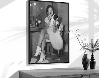 Dorothy Dandridge Vintage Photo Print, Black and White Old Hollywood Decor, Celebrity Poster, Glamour Wall Art, Retro Fashion Photography