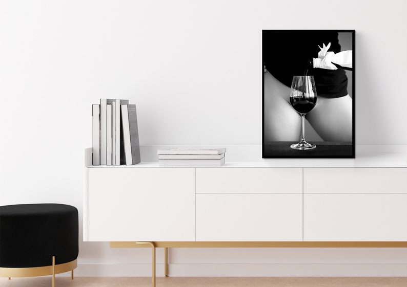 vintage wine poster, black and white, fine art print, wine wall art, digital download, cocktail wall art, bar cart print, digital download, wine print, vintage bar print, woman drinking wine, wine art print, wine bar decor