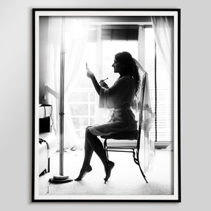Black and White Wall Art, Fashion Photography Print, Female Model, Feminist Poster, Printable Wall Art, Digital Download, Makeup Room Decor