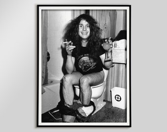 Ozzy Osbourne Bathroom Poster, Black and White, Ozzy Osbourne Print, Bathroom Wall Art, Toilet Decor, Funny Prints, Rock And Roll, Home Art