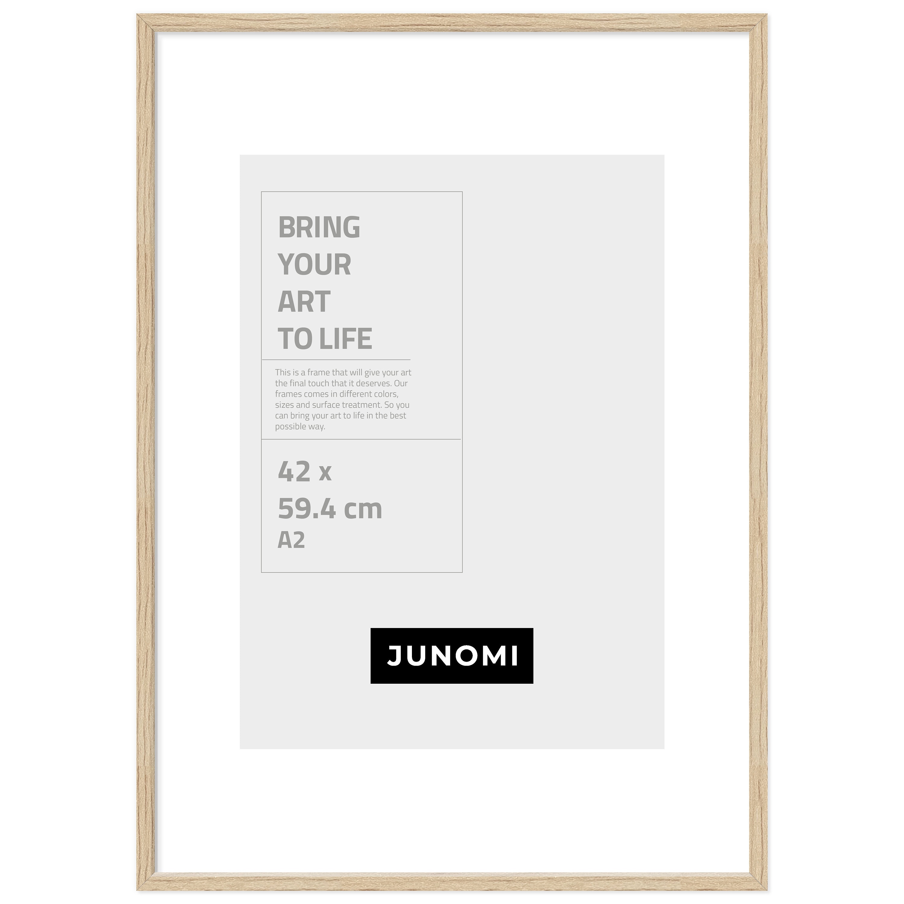 JUNOMI® Bilderrahmen DIN A2 Holz Farbe