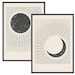 Affiche JUNOMI® soleil et lune DIN A2, décoration bohème, minimaliste, accessoires de yoga, idée cadeau parfaite pour le yoga