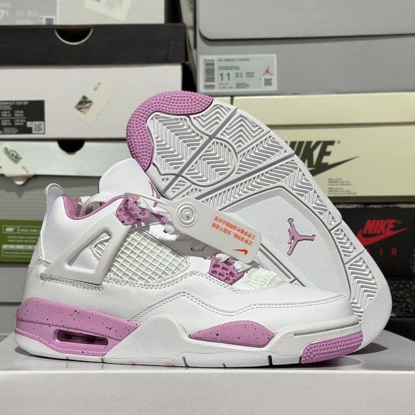 Jordan 4 White Pink Oreo - Baskets cadeaux, chaussures unisexes, chaussures pour hommes et femmes