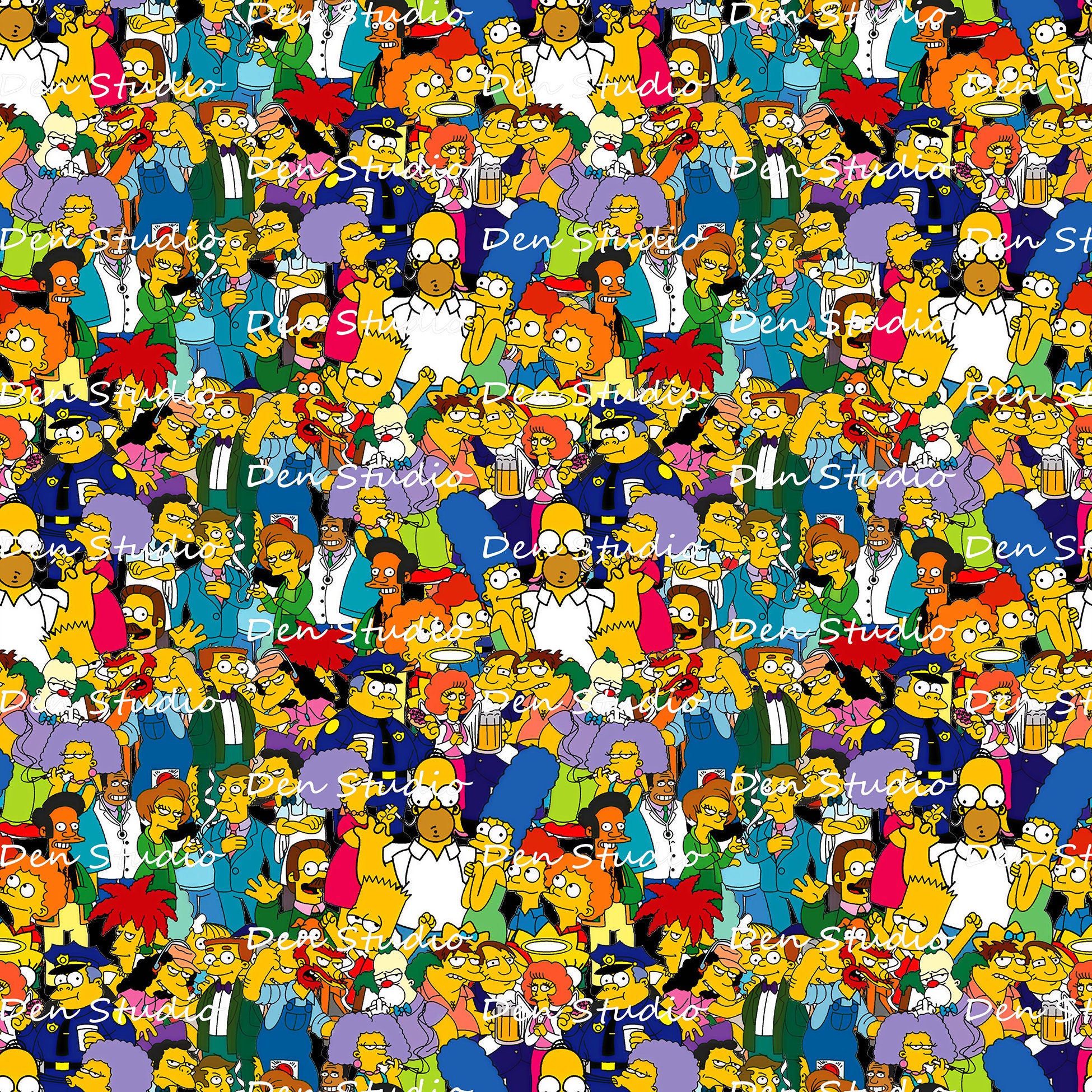 Simpson Digital Paper Print Seamless Pattern - Etsy UK