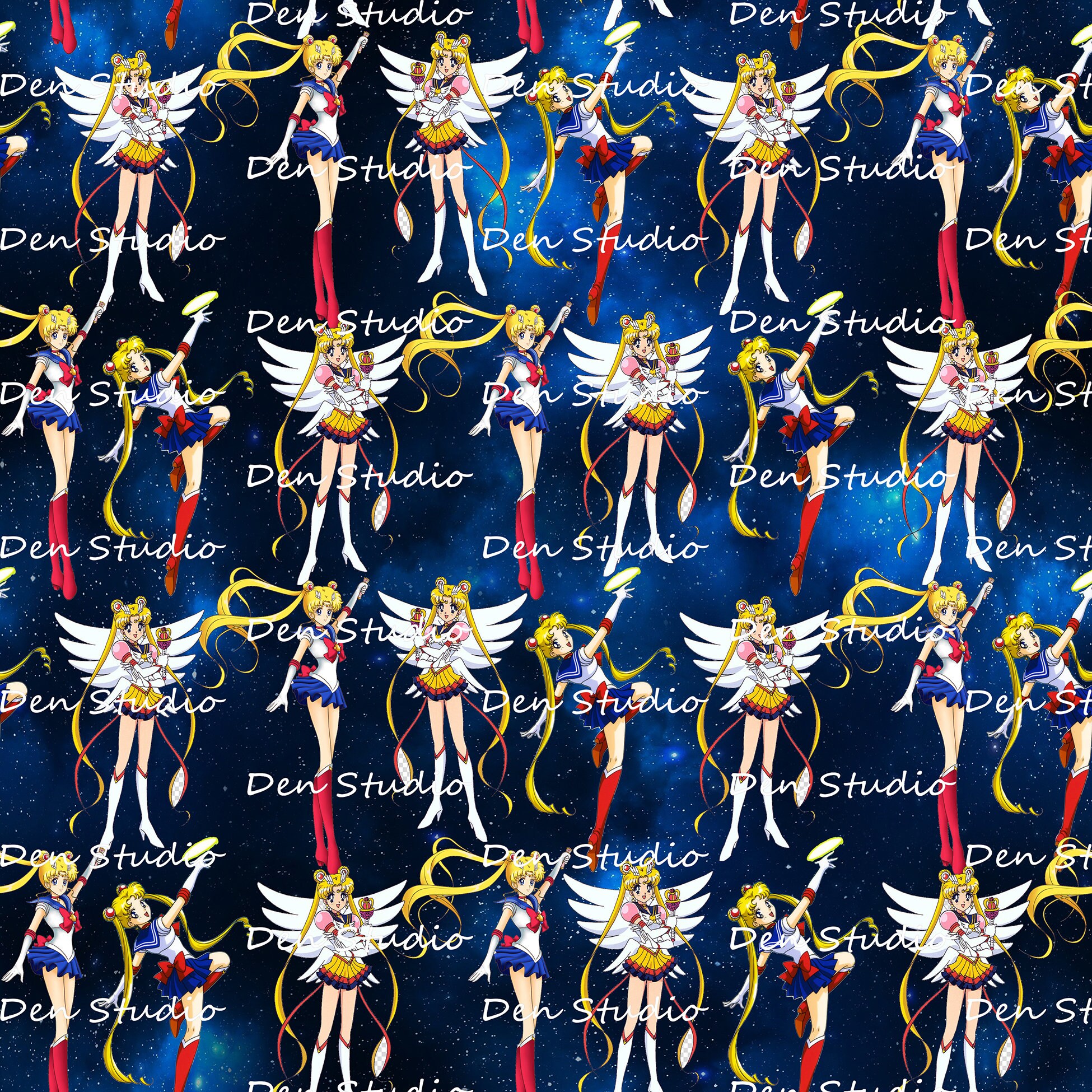 Sailor moon seamless pattern | Etsy