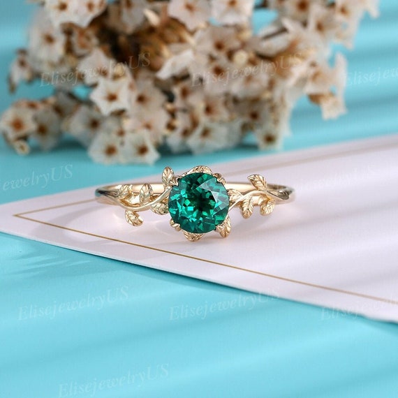Leaf Wedding Ring 14K Solid Gold Leaf Ring Nature Inspired | Etsy