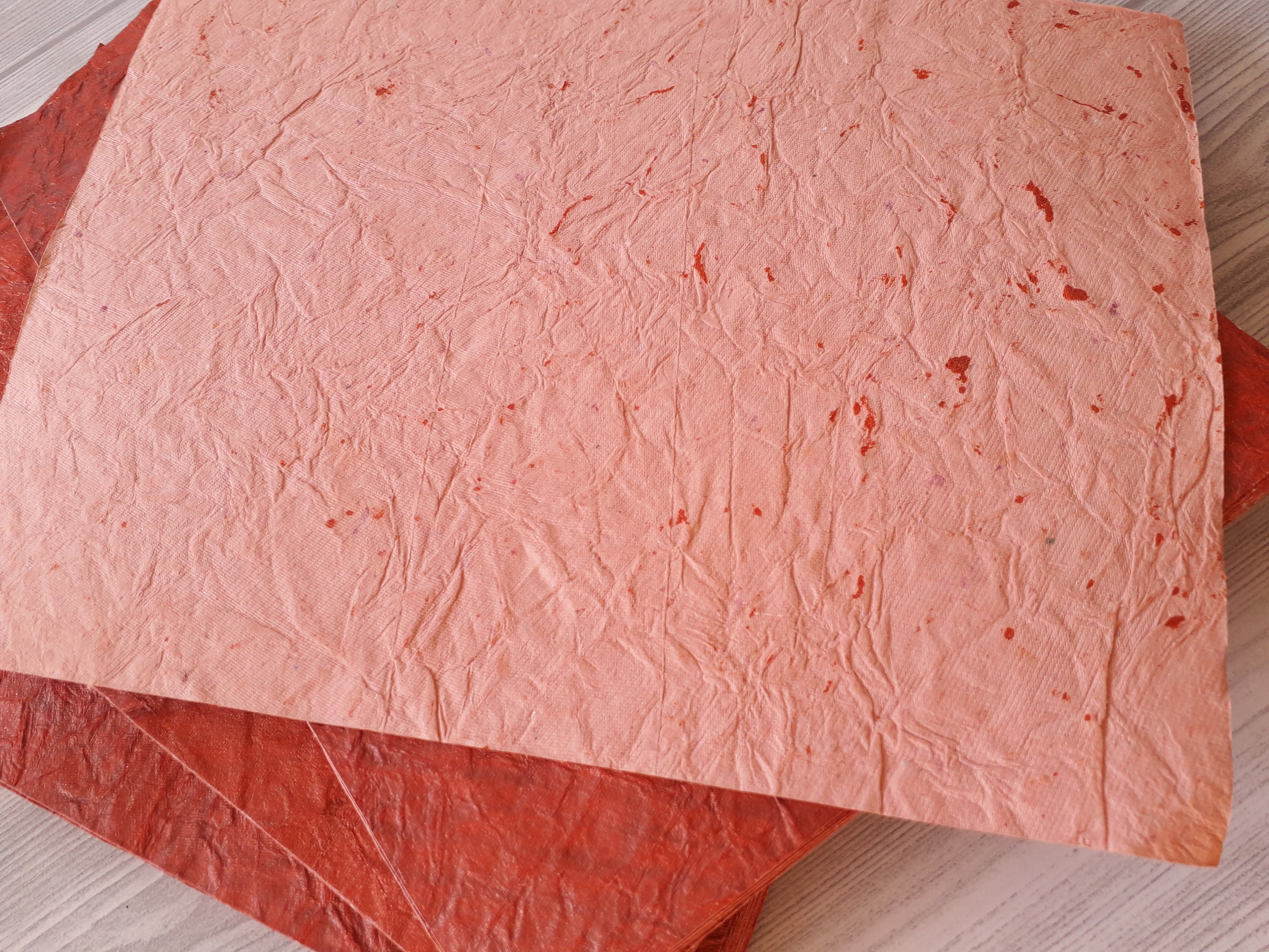 Wrinkled Texture Handmade Paper/ 220 gsm A4 100% Cotton rag Brown paper/Decorative  handmade paper/ eco friendly papers for craft card making