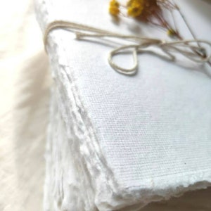 Khadi cotton paper | A4 300gsm 100 % Cotton Rag sheets | Indian White handmade watercolor paper | medium surface texture | Eco-friendly image 5