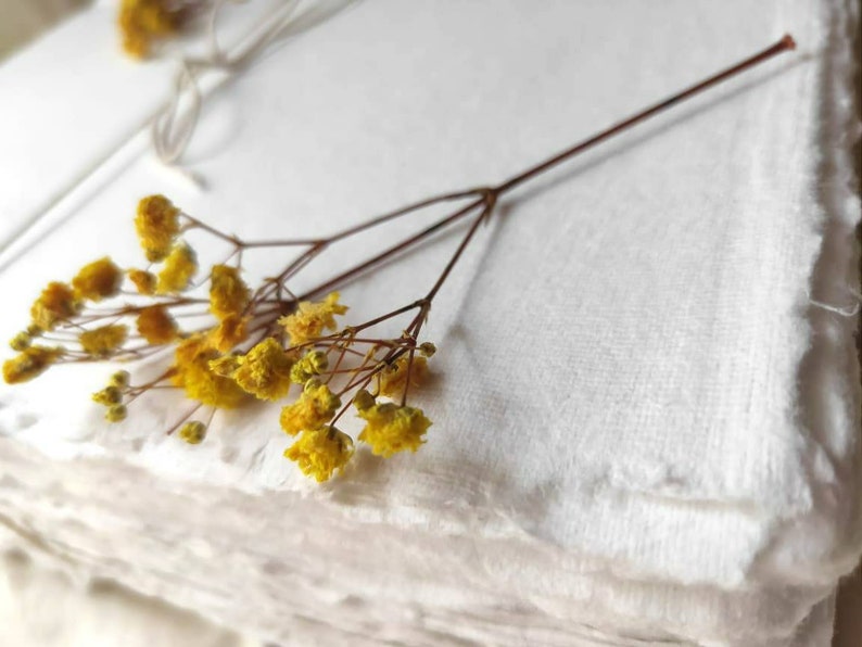 Khadi cotton paper | A4 300gsm 100 % Cotton Rag sheets | Indian White handmade watercolor paper | medium surface texture | Eco-friendly image 7