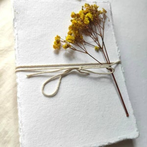Khadi cotton paper | A4 300gsm 100 % Cotton Rag sheets | Indian White handmade watercolor paper | medium surface texture | Eco-friendly image 2