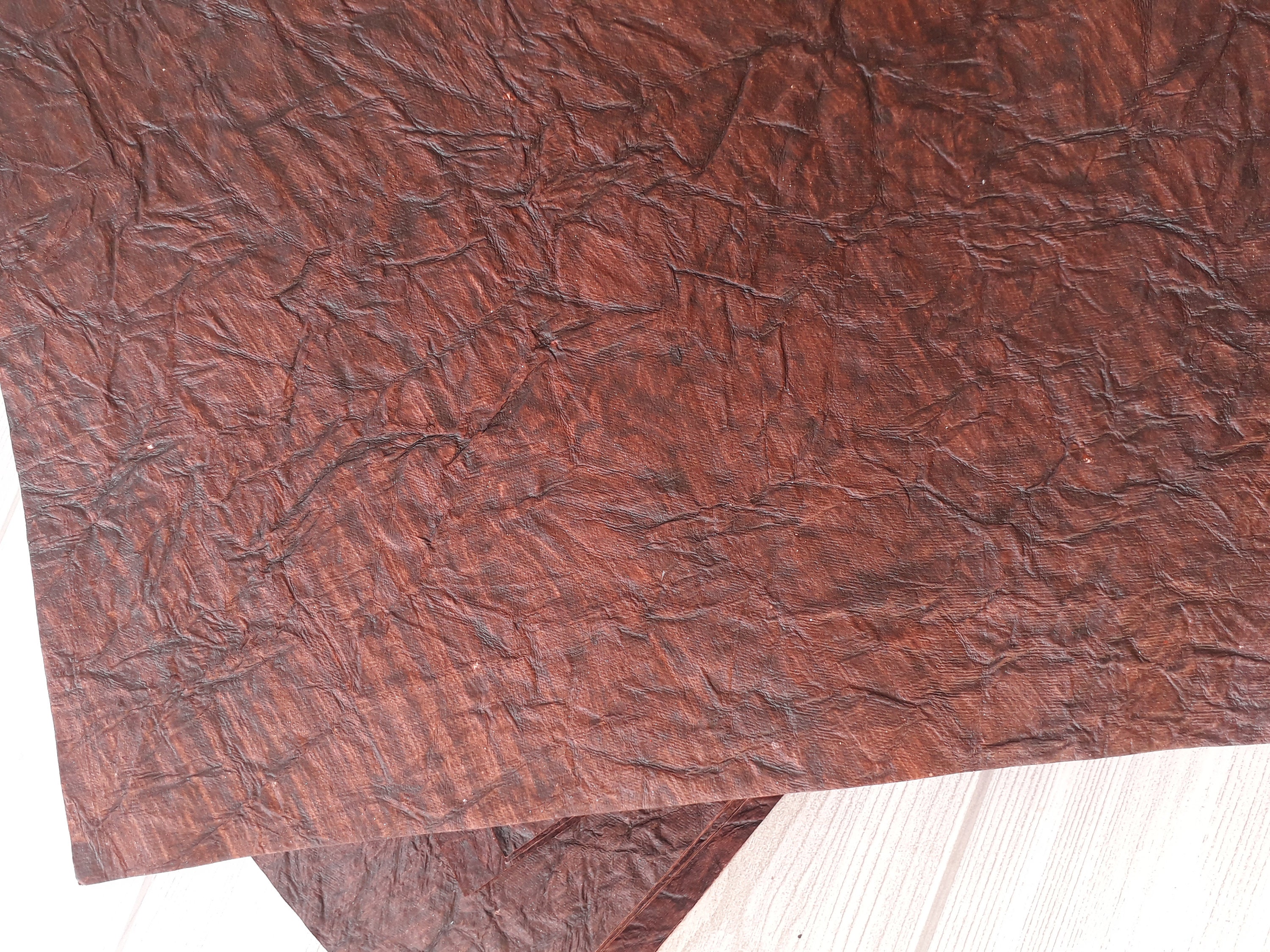 Wrinkled Texture Handmade Paper/ 220 gsm A4 100% Cotton rag Brown  paper/Decorative handmade paper/ eco friendly papers for craft card making