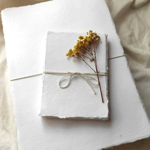 Khadi cotton paper | A4 300gsm 100 % Cotton Rag sheets | Indian White handmade watercolor paper | medium surface texture | Eco-friendly image 4