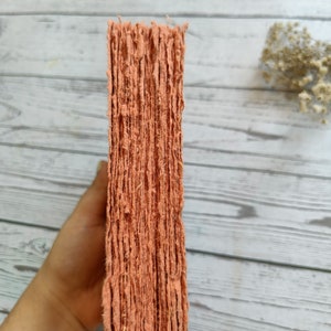 A5 brick red handmade paper, 200 gsm 100% Cotton rag sheets, Deckle edge Indian khadi handmade paper, Eco-friendly 15 CM X 21 CM image 3